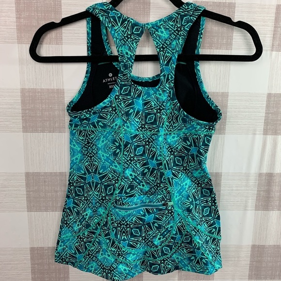 Athleta Cairo Energy Tank Top Aqua Green Sz XXS - Picture 3 of 6